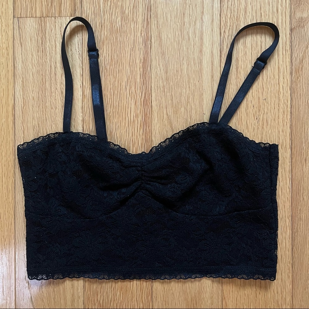F21 black lace bralette